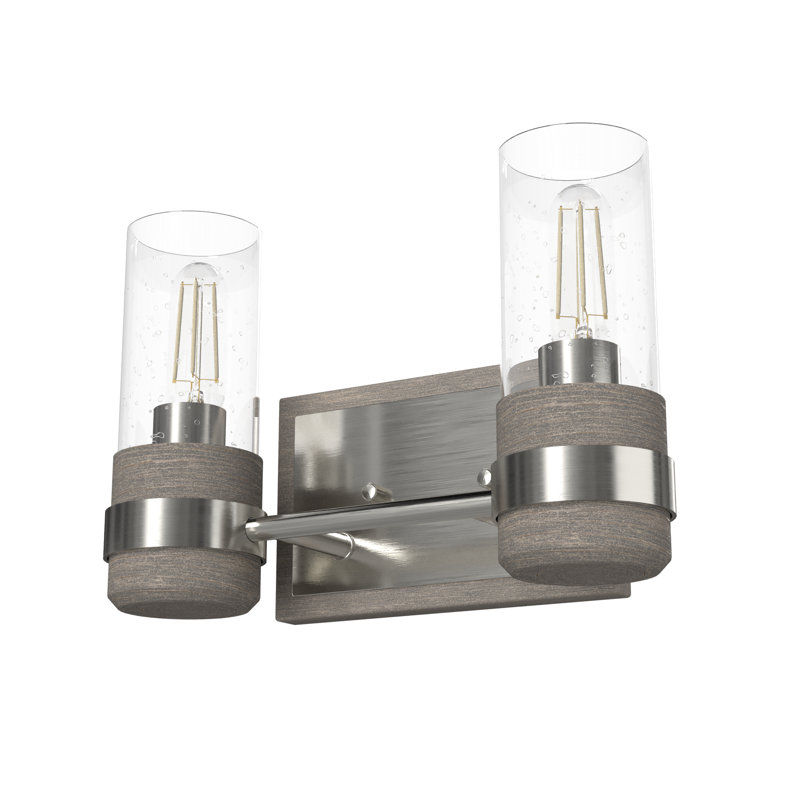 River Mill 2 - Light Dimmable Brushed Nickel Vanity Light