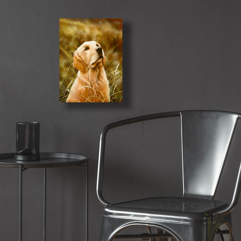 «Golden Dog» par John Silver, H 16 po x l 12 po
