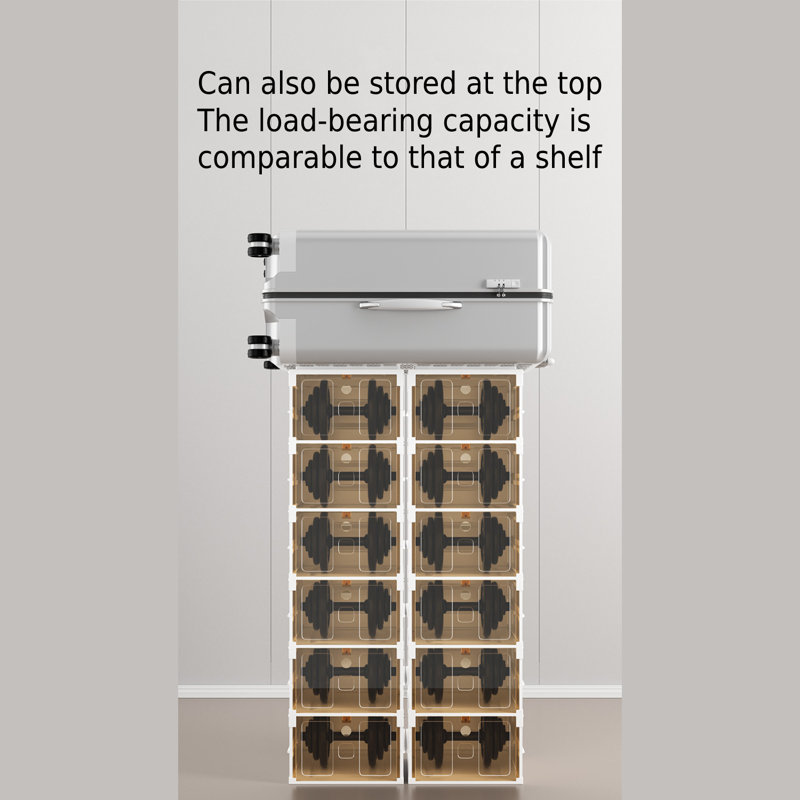 3 Pair Stackable Shoe Storage Cabinet