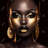 Figurative African Beauty Framed Canvas | Piercing Gaze Decor