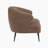 Summerdale 26" Modern & Contemporary Accent Chair with Boucle Fabric Upholstery, High-Density Foam Cushions, Black Metal Legs-1946623523