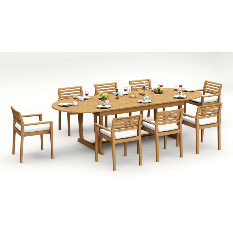 Ensemble repas d'extérieur Bechtel, 30" H x 82" L x 43" W, 10