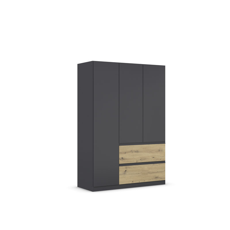 Wardrobe wardrobe COSTA hinged door wardrobe with push-to-open function, 197cm H x 181cm W x 54cm D