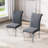 18.5”H Modern Dining Chairs, Arm Less Chair With Polished Stainless Steel Legs-1748139419-1748139418