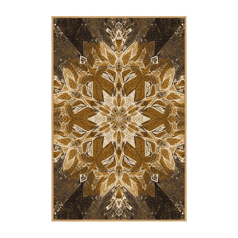Soft Plush Farner Christmas Modern & Contemporary Abstract Area Rug in Brown – LightBrown Binding, 5x7