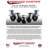 6 Inch Rubber on Steel Caster Set with Ball Bearings and Swivel Locks SCC