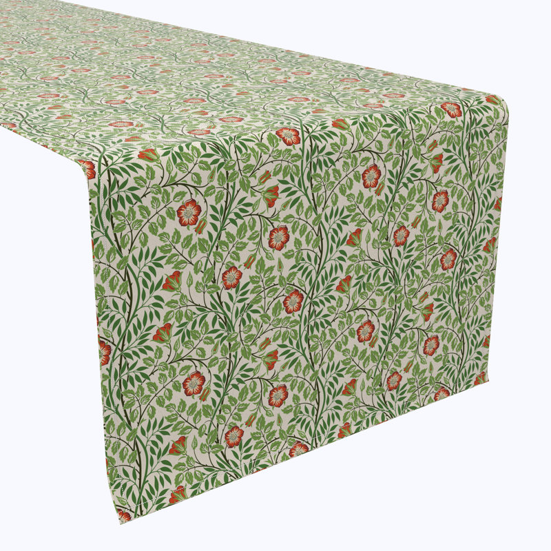 Table Runner, 100% Cotton, Floral 74, 72" x 16"