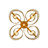 5-Light Gold Metal Tassel Semi Flush Mount 