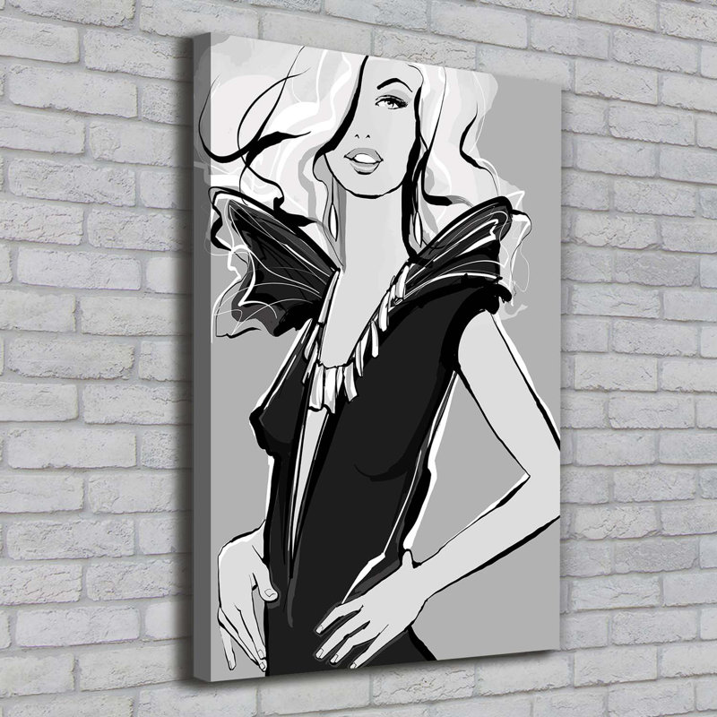 Fashion Illustration - Wrapped Canvas Print