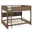 Queen Over Queen Bunk Bed With Cabinets And USB-1908737015