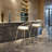 Upholstered Counter Stool with Metal Frame-1007553973