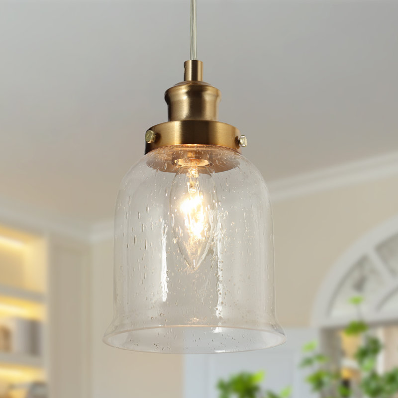 Luminaire suspendu en bronze à 1 lumière pour îlot de cuisine Denroy