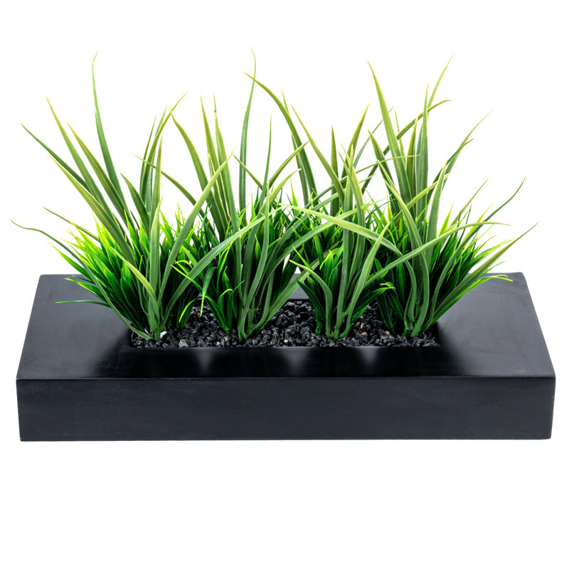 23 cm H Faux Onion Grass Plant