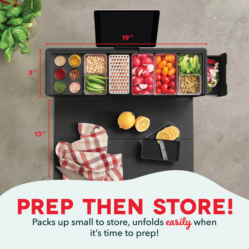 Dash Prepdeck Gen 2 Recipe Prep & Storage Station, Black