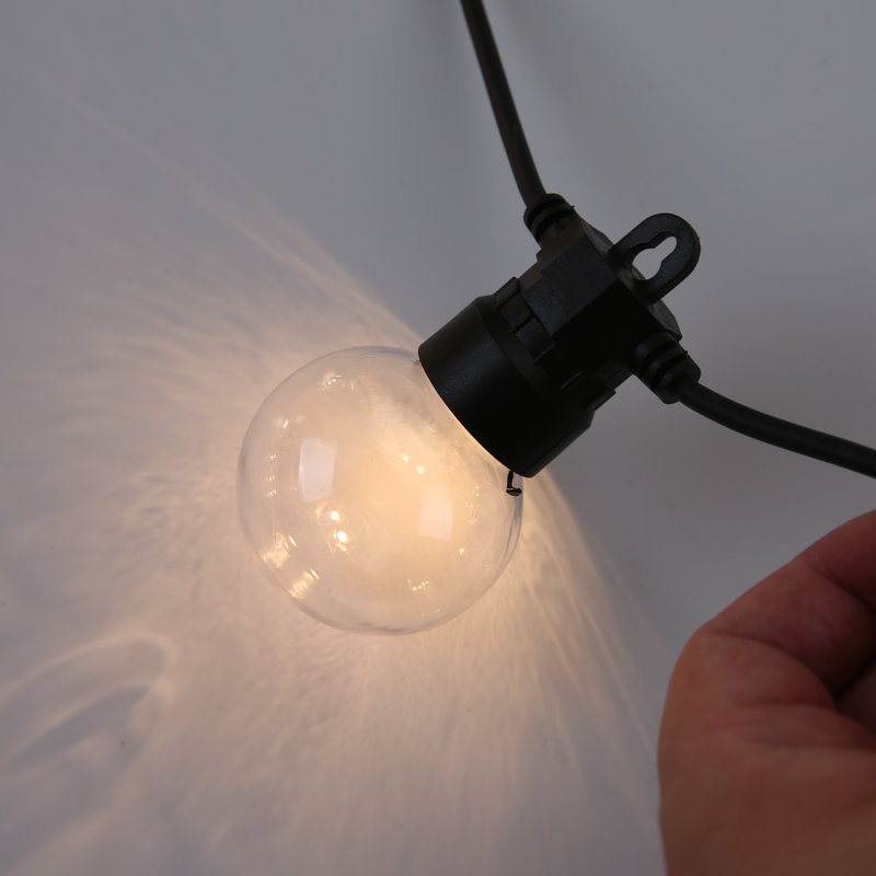 Guirlande de 48 lumières sphériques pour 48 ampoules à énergie solaire (connectable de bout en bout)
