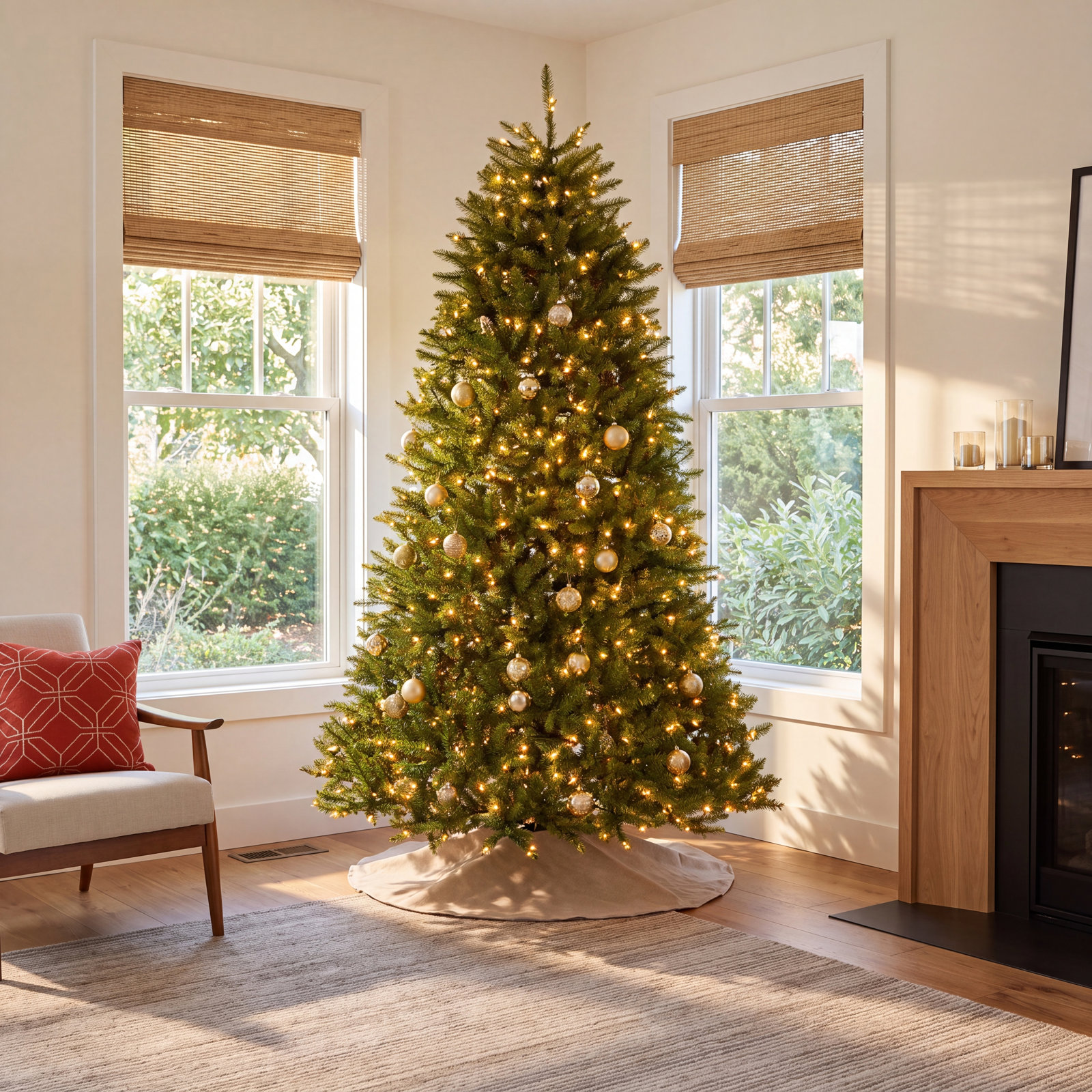 Dunhill Fir Tree with Clear Lights, 7.5', Clear/White Lights
