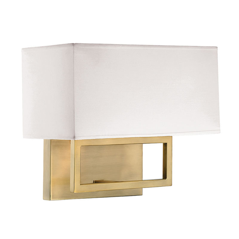 Peay 2-Light Wall Sconce in Brass, Brass