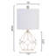 Ensemble de 2 lampes de table en métal avec abat-jour en lin H 18,75 po Blythe-725567174