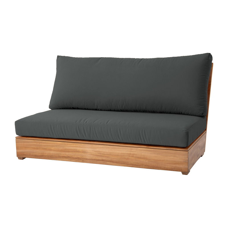 Canapé modulaire d'extérieur Arrin, Charbon