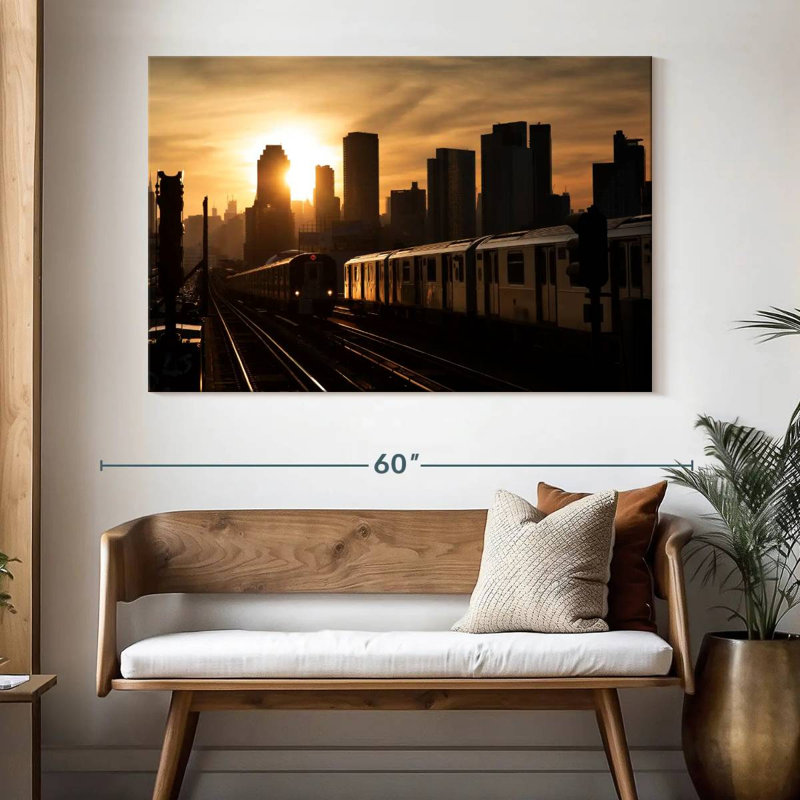 Coucher de soleil Sirci NYC Subway, H 34 po x l 51 po