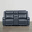 Canapé inclinable électrique en cuir véritable Zachery avec console multifonctionnelle-1624016636-1631181286