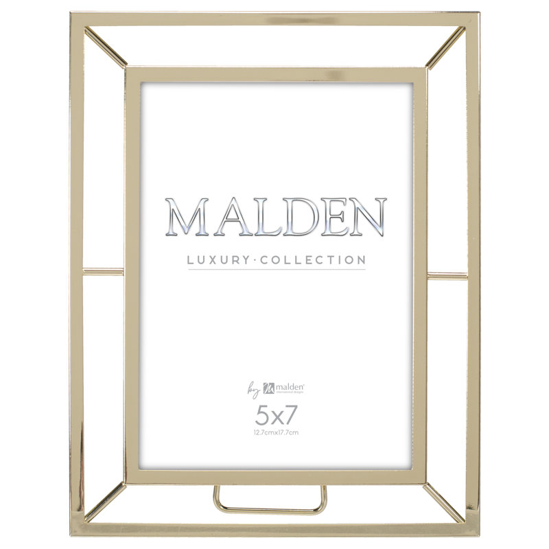 Metal Picture Frame, 5" x 7", Gold