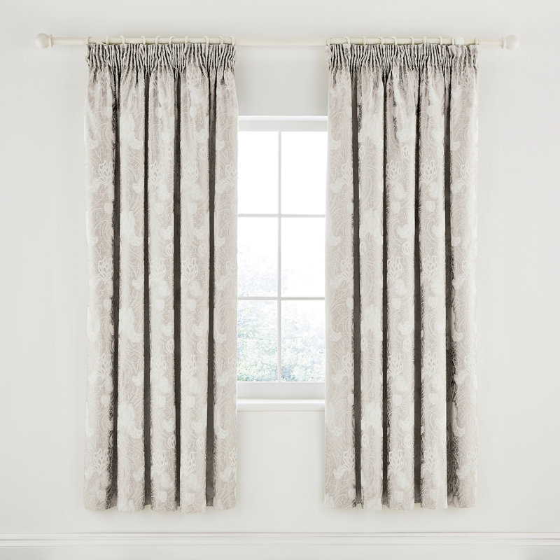 ASHBEE 100% Cotton Room Darkening Curtain Panel Pair, Cream