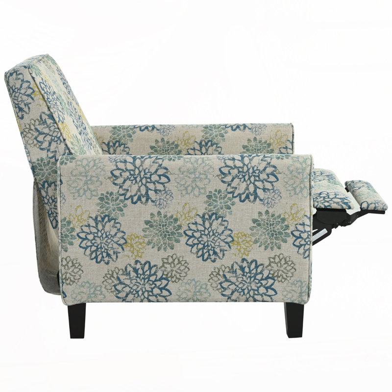 Fauteuil inclinable 27,5 po, Motif floral bleu