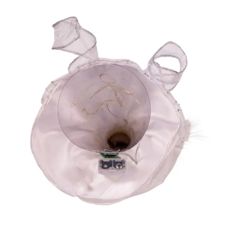 10-Inch Silver and White Lighted Angel Tree Topper