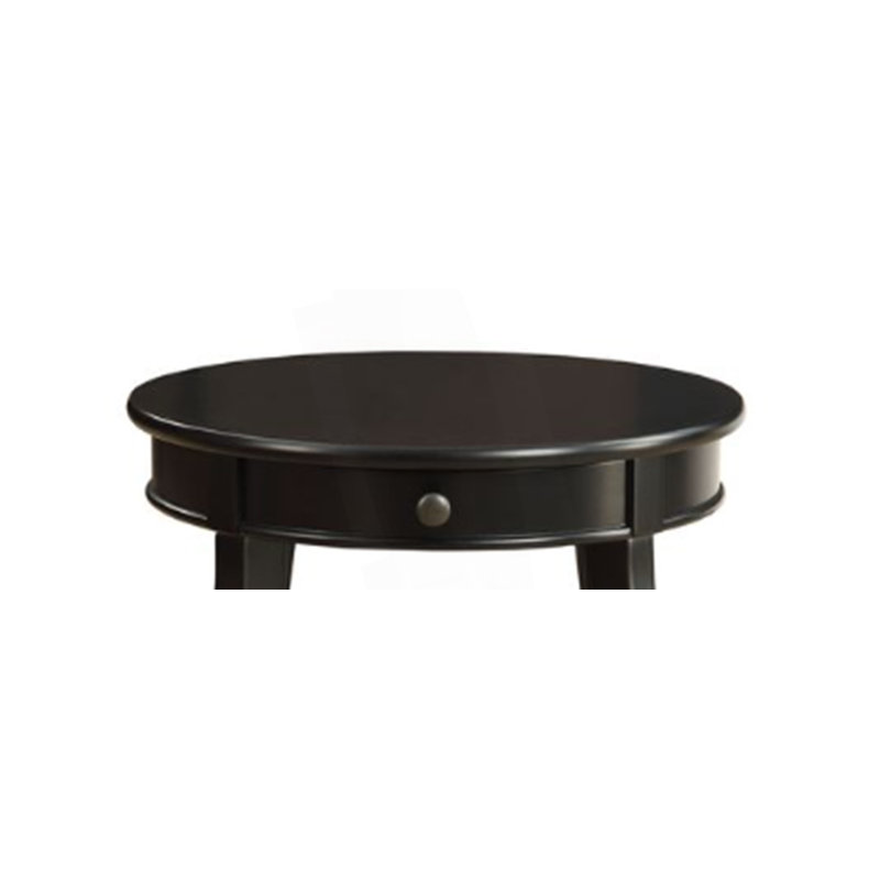 Table d'appoint avec tiroir et tablette ouverte