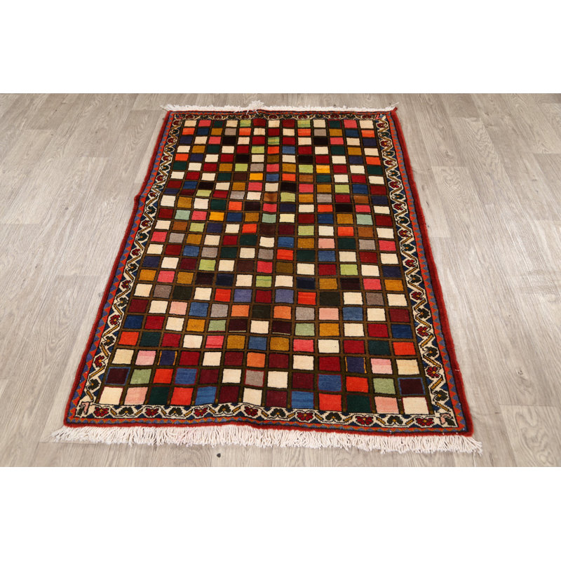 One-of-a-Kind 3'4" X 4'9" New Age Wool Area Rug in Multicolor