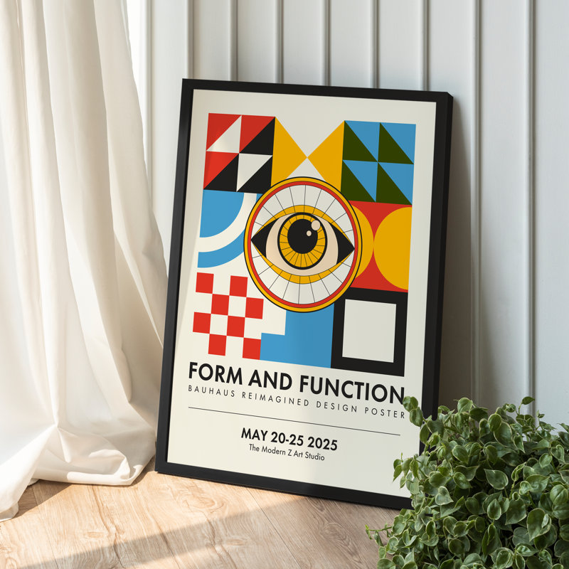 Z Z Bauhaus, affiche Mid Mid Century, Structure noire