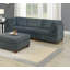 Ensemble de canapé modulaire en chenille gris 6 pièces-36530441