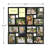 Wall Hanging Picture Frame， Collage Gallery Display， 16 Photos- Black-1075470690