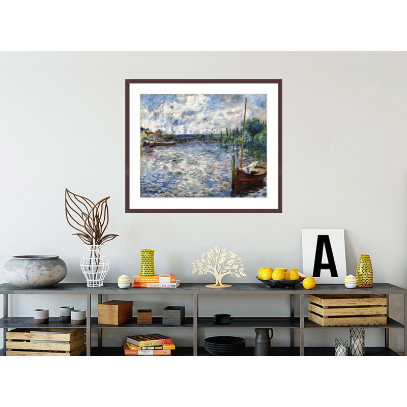 «La seine à Chatou» par Pierre-Auguste Renoir, impression giclée encadrée, H 33,5 po x l 39,27 po