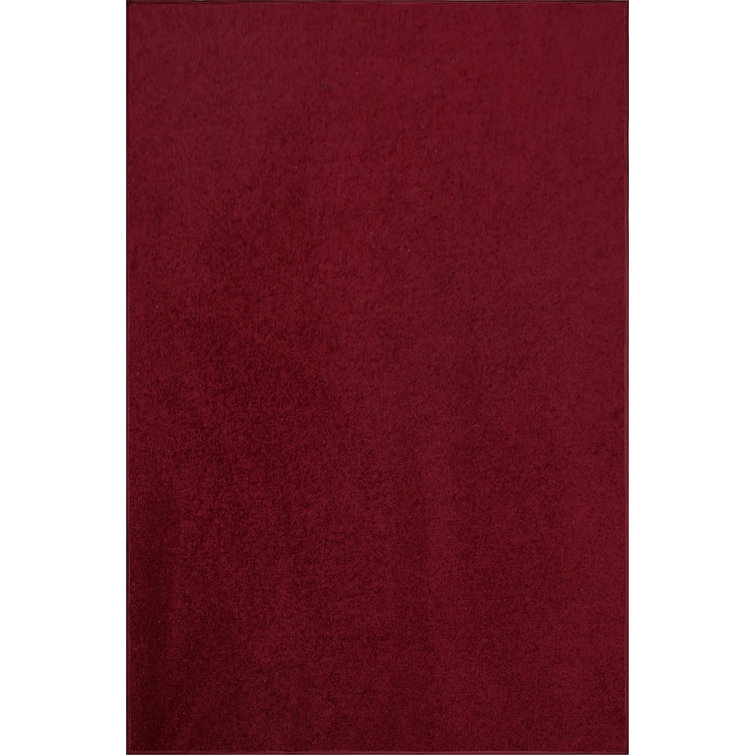 Modern Plush Solid Color Rug - Burgundy, Pet and Kids Friendly Rug. Made in USA, Rectangle, Area Rugs Great for kids, Pets, Event, Wedding 