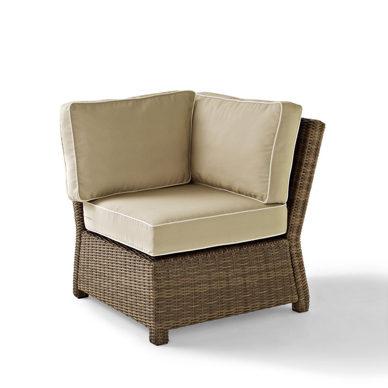 Mosier 31.5'' Wide Wicker with Cushions, Sand, Brown
