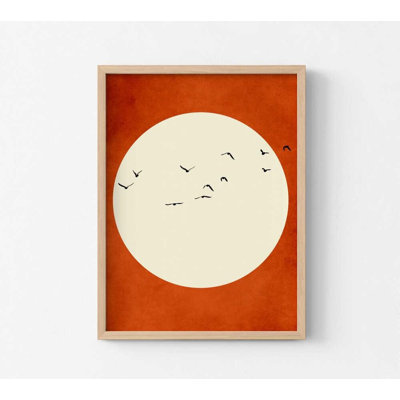 Sunset Flight – Minimalist Abstract Art Print