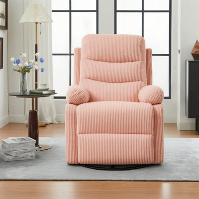 Multiple Colors Corduroy 360° Swivel Glider Recliner Chair for Any Room