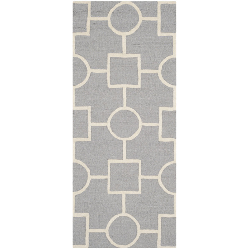 Cambridge Hand Tufted Wool Geometric Rug, Runner 2'6" x 6'