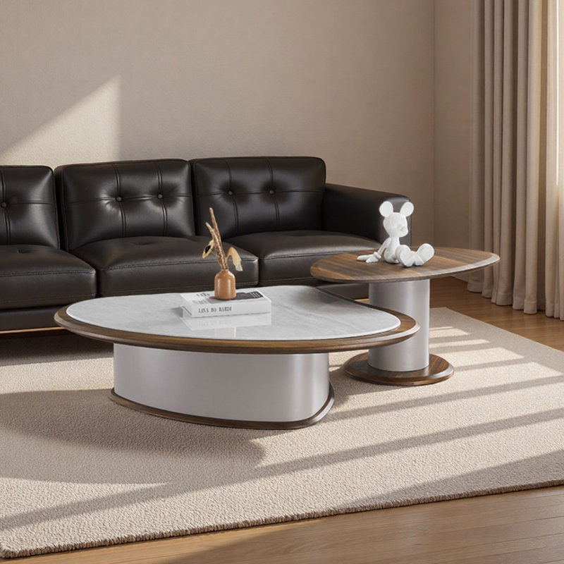 Ensemble de tables basses en marbre