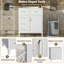 Meuble-lavabo de 30 pouces avec lavabo en céramique, tablette réglable, porte à fermeture en douceur-435036476