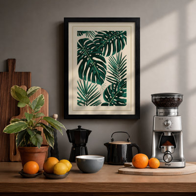 Tropical Leaf Forms Botanical - Framed Print