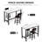 Space-Saving 39" Bar Table Set for 2 with PU Leather Stools - White Marble MDF Counter Height Dining Set