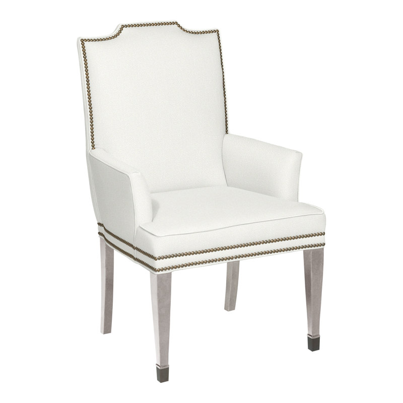 Travis By Michael Weiss Upholstered Arm Chair, Yes, Kempsey Sheepskin, Dove Gray