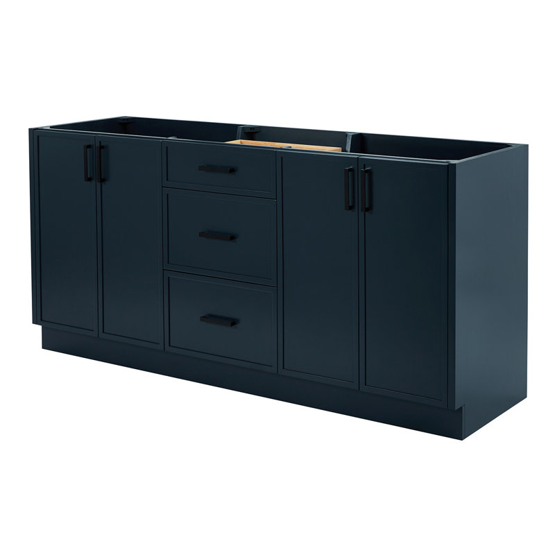 ARIEL Kelly 72 Double Bathroom Vanity Base Only, Blue