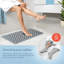 Tapis de bain antidérapant pour douche - Tapis de sécurité antidérapant avec ventouses robustes, trous de vidange rapide, lavable à la machine, tapis de salle de bain doux, gris