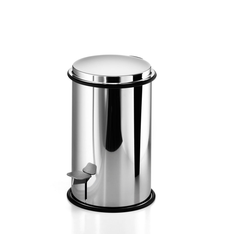 Poubelle à pédale Basket 5,8 gallons, Acier inoxydable, 4.5, H 10,8 po x l 7,3 po x P 9,8 po