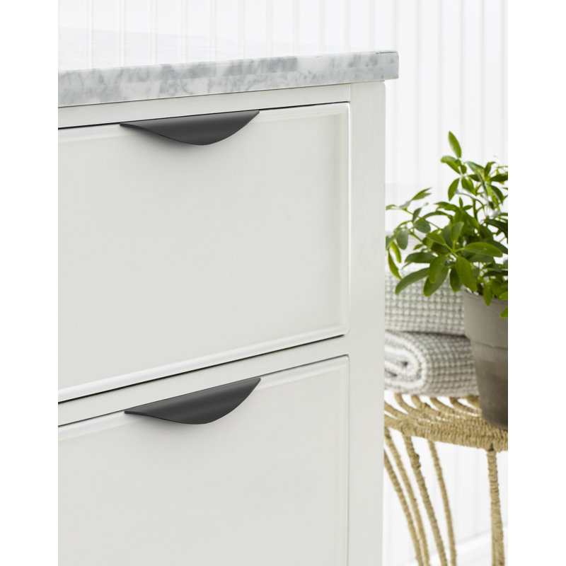Current 3 inch (76mm) Centre-to-Centre Matte Black Cabinet Pull - 10 Pack, 3", Matte Black
