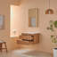 Meuble-lavabo mural simple et flottant 30 po avec lavabo en céramique